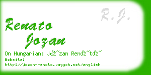 renato jozan business card